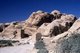 Jordan: The Djinn Blocks (actually tombs) in the Siq (shaft), Petra